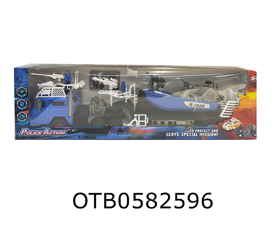 FRICTION POLICE CAR SET
