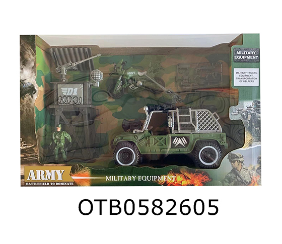 FREE WHEEL MILITARY  CAR SET