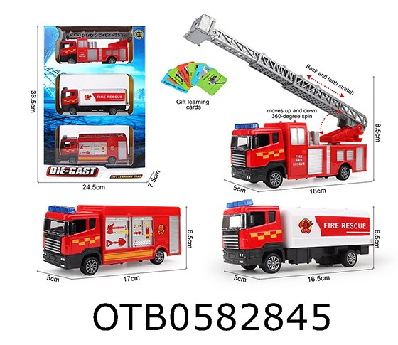 PULL BACK ALLOY FIRE ENGINE
