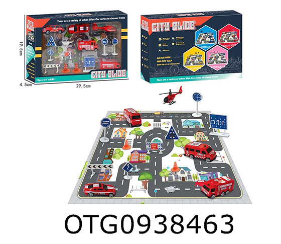 FREE WHEEL FIRE ENGINE SET